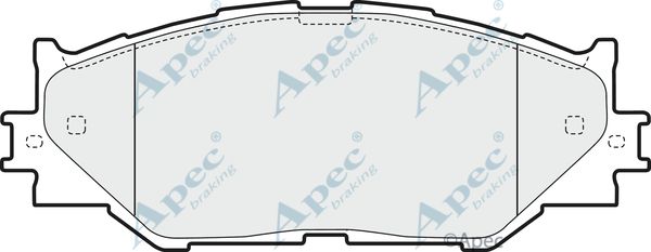 APEC BRAKING stabdžių trinkelių rinkinys, diskinis stabdys PAD1586